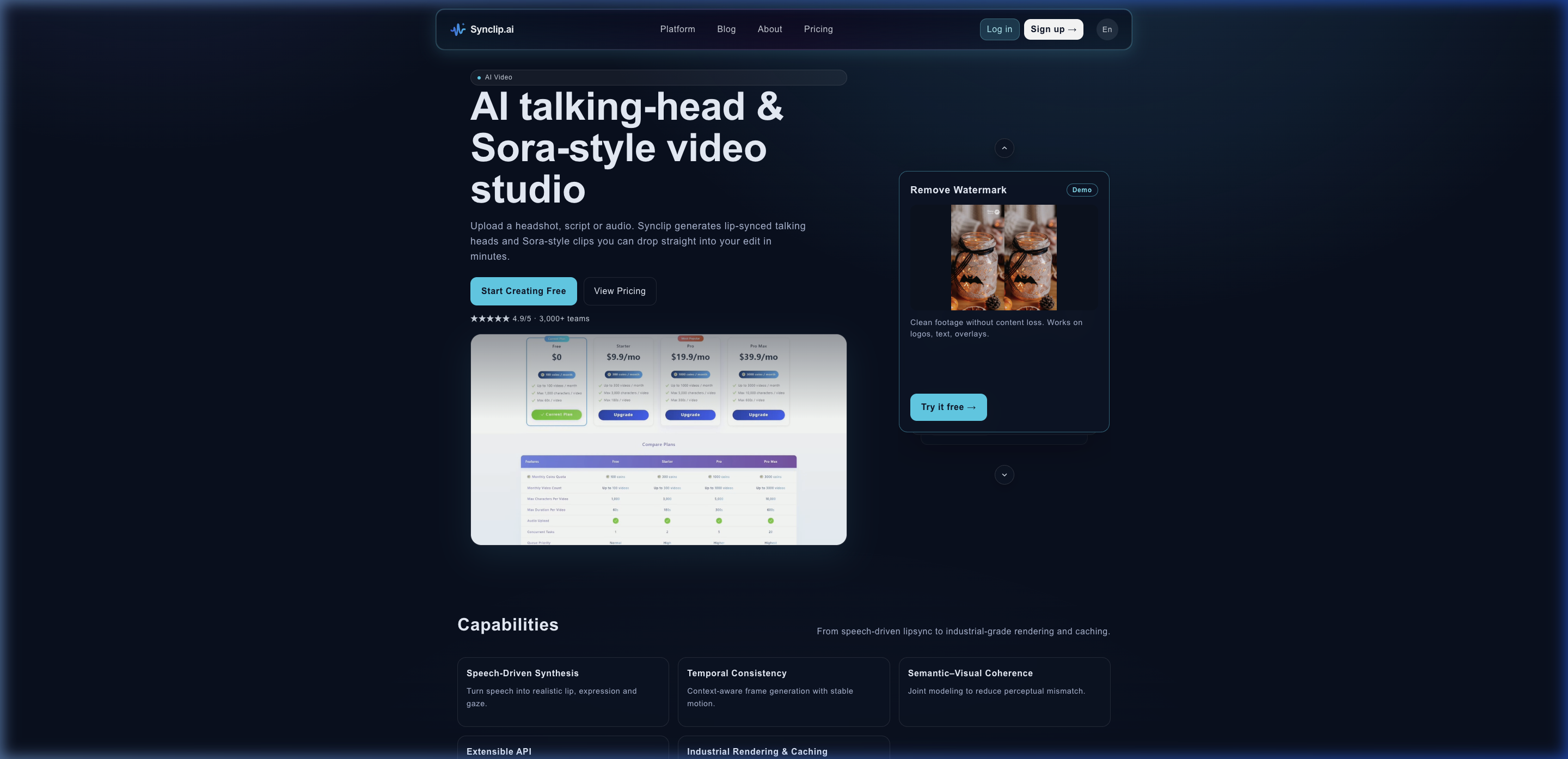 Synclip.ai Platform Interface